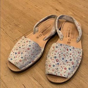 Jeffrey Campbell vintage floral slip on sandals